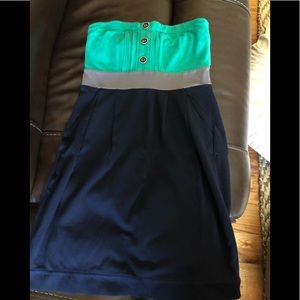 Anthropologie strapless dress with POCKETS!